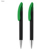 Aster Signature Pen Gift Set featuring two pens with black bodies and vibrant green grips. Includes a branding logo.