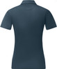 A navy short-sleeved polo shirt with a jacquard knit design and a discreet logo on the back.