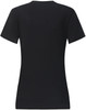 A black ladies' premium cotton short sleeve tee shirt with a fitted design and no visible logo.