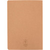 A tan A5 cahier planner with a smooth finish and a logo on the bottom corner.
