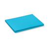 A turquoise sticky pad featuring 50 sheets, measuring 100 x 75mm, with a logo on the cover.
