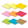 A set of coloured sticky pads in various shades including yellow, pink, orange, blue, and green. Each pad measures 70 x 75mm.