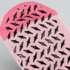 A pair of pink Nero ankle grip socks with black rubber grips on the underside.