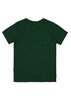 A green short sleeve tee with a plain back and a small logo at the neck.