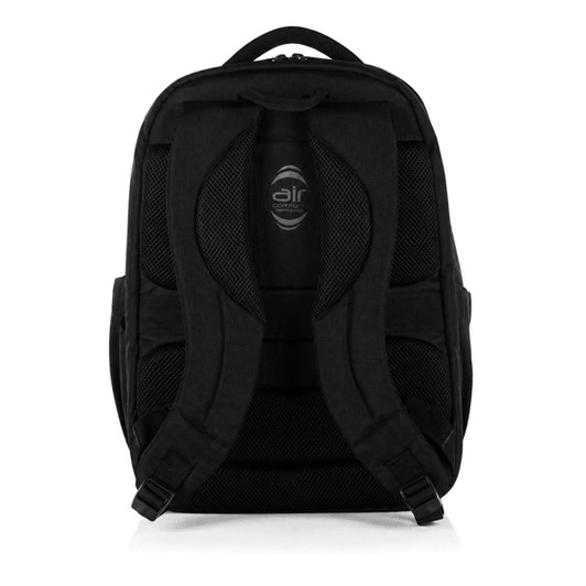 A black Samsonite Xenon 3.0 backpack featuring padded straps and a logo. The backpack has a sleek, ergonomic design.