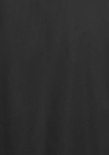 A plain black short sleeve shirt featuring a logo. The fabric appears smooth and lightweight.