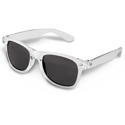 Malibu Premium Sunglasses in a translucent frame with dark lenses.