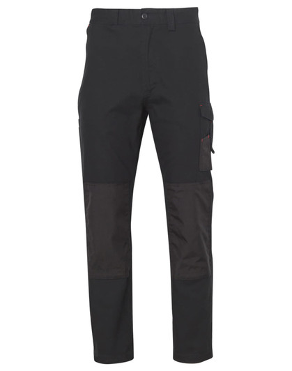 Heavy Duck Weave Dura-Wear Work Pant in black, featuring cargo pockets and reinforced panels. Suitable for workwear.