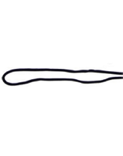 A black chin strap break-away clip, designed as a clothing accessory in a simple shape.