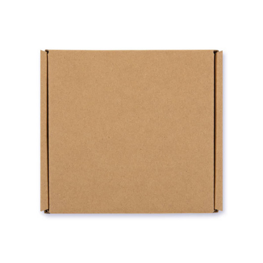 A plain brown cardboard box with flaps.