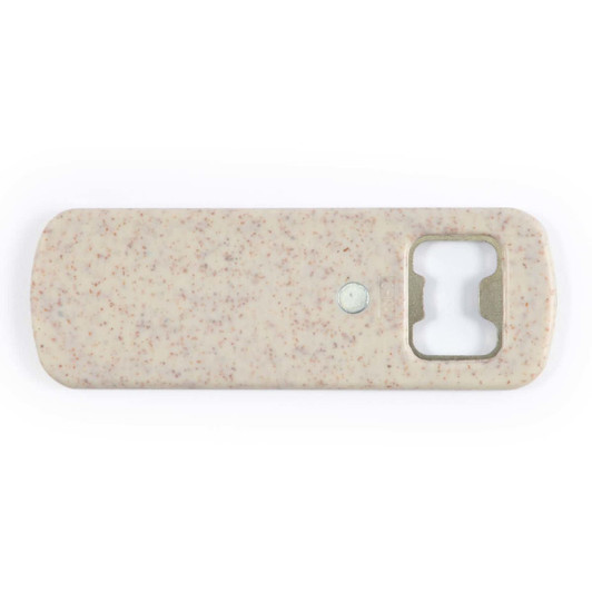 A drink bottle opener featuring a sleek design with a textured surface and a metallic opening mechanism.