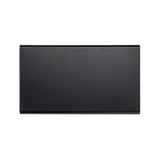 A black Ortega Power Bank, designed for charging devices on the go, featuring a sleek and modern design.