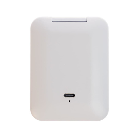 A LED Compact Mirror in a sleek white design with a USB-C charging port at the bottom.