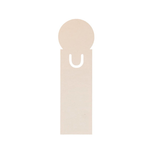 A Circle Milk Carton Bookmark in a simple, minimalist design featuring a rounded top and a cut-out section for easy use.