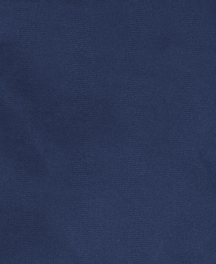 A close-up of navy blue fabric, showcasing a textured twill pattern suitable for cargo pants.