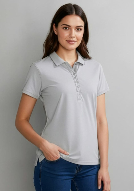 Womens Shadow Short Sleeve Polo