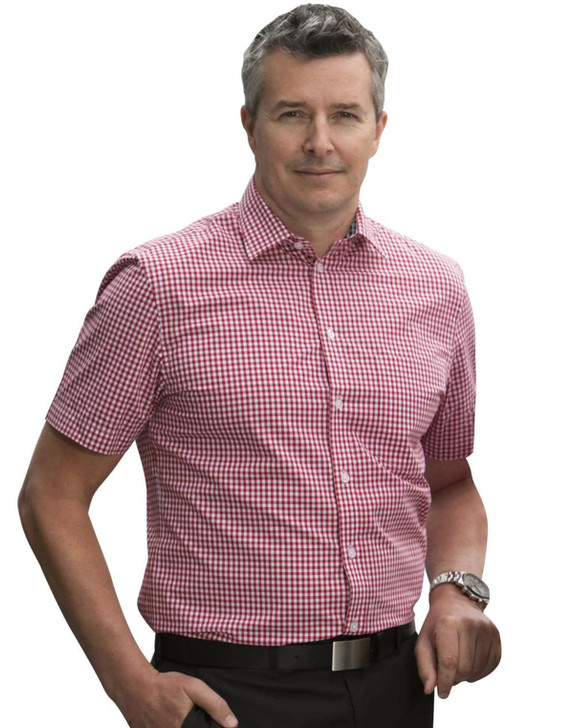 Men's Gingham Check S/S Shirt