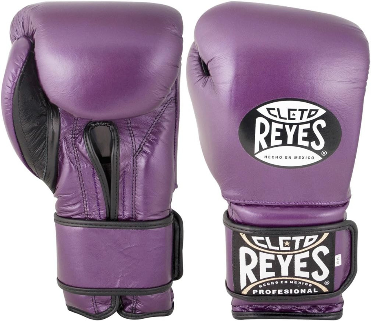 Cleto Reyes Hook and Loop Leather Boxing Gloves Purple