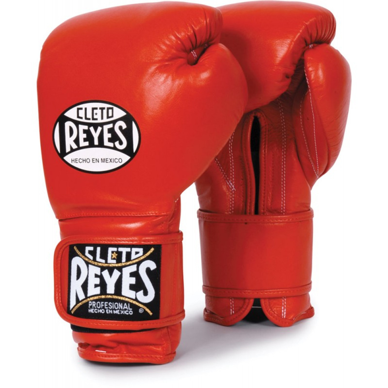 Cleto Reyes Hook and Loop Leather Training Boxing Gloves - Red