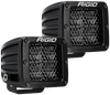 RIGID INDUSTRIES 202513BLK SPOT DIFFUSED MIDNIGHT SURFACE MOUNT PAIR D-SERIES PRO