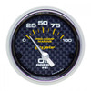 AUTOMETER 200758-40 OIL PRESSURE GAUGE 2 1/16" 100 PSI ELECTRIC MARINE CARBON FIBER