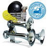 PACBRAKE HP10314 PREMIUM TRIPLE TRAIN HORN W/AIR HORN (HP10254) AND ONBOARD AIR (HP10163)