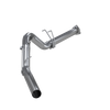 MBRP S6287SLM ARMOR PLUS STAINLESS DPF-BACK EXHAUST, NO MUFFLER, 4" SINGLE SIDE — 2011–2016 FORD 6.7L POWER STROKE