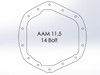 AFE 46-70392 PRO SERIES REAR AAM 11.5/11.8 DIFFERENTIAL COVER BLACK W/ MACHINED FOR 03-18 CUMMINS 5.9L/6.7L