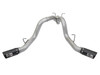 AFE 49-04086-B ATLAS 4" ALUMINIZED STEEL DPF-BACK EXHAUST SYSTEM BLACK TIP FOR 17-19 GM DURAMAX 6.6L