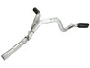 AFE 49-04043-B ATLAS 4" ALUMINIZED STEEL DPF-BACK EXHAUST SYSTEM BLACK TIP FOR 11-16 GM 6.6L DURAMAX