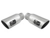 AFE 49T40606-P15 MACH FORCE-XP 4" 304 STAINLESS STEEL EXHAUST TIP DUAL 4"" X 6" OUT X 15" L BOLT-ON