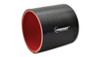 VIBRANT PERFORMANCE 2718 4 PLY REINFORCED SILICONE STRAIGHT HOSE COUPLING - 4IN I.D. X 3IN LONG (BLACK)