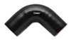 VIBRANT PERFORMANCE 2744 4 PLY REINFORCED SILICONE ELBOW CONNECTOR - 3IN I.D. - 90 DEG. ELBOW (BLACK)