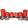 CNC FABRICATION 423025 INTERCOOLER BOOT KIT - RED FOR 1999.5-2003 FORD SUPERDUTY WITH 7.3L POWERSTROKE ENGINE