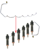 CPP DIESEL 12V FUEL INJECTOR RETURN LINE FOR 94-98 DODGE RAM WITH CUMMINS 5.9L ENGINE