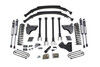 BDS SUSPENSION BDS597H 6 INCH LIFT KIT W/ 4-LINK FORD F250/F350 SUPER DUTY 11-16 4WD DIESEL 3 INCH REAR BLOCKS NX2 NITRO