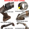 PPE 116120010 GM 6.6L DURAMAX REPLACEMENT UP-PIPE (PASSENGER SIDE) FOR OEM EXHAUST MANIFOLD 2001-2004 FED