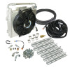 BD DIESEL 1030606-DS-12 XTRUDE TRANSMISSION COOLER WITH FAN DOUBLE STACKED COMPLETE KIT 1/2IN LINES (DODGE/FORD)