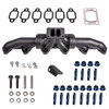 ATS 204-950-2218 PULSE FLOW EXHAUST MANIFOLD KIT FITS 1998.5-2002 5.9L CUMMINS 3-PC T3 WITH GASKETS PREMIUM HARDWARE ATS
