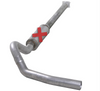 DIAMOND EYE K4110S-RP CAT BACK EXHAUST SYSTEM FOR 01-05 SILVERADO/SIERRA 2500/3500 6.6L 4 INCH SINGLE PASS NO MUFFLER STAINLESS