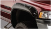 BUSHWACKER 50017-02 BLACK POCKET/RIVET STYLE SMOOTH FINISH FRONT FENDER FLARES FOR 2002-2008 DODGE RAM 1500 2003-2009 RAM 2500, 3500
