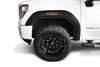 BUSHWACKER 40988-02 BLACK EXTENDAFENDER STYLE SMOOTH FINISH 4-PIECE FENDER FLARE SET FOR 2020-2026 GMC SIERRA 2500 HD/3500 HD