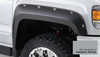 BUSHWACKER 40974-54 POCKET/RIVET STYLE COLOR MATCHED QUICKSILVER METALLIC 4-PIECE FENDER FLARE SET FOR 2016-2018 GMC SIERRA 1500 FACTORY MUDFLAPS MUST BE REMOVED