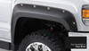 BUSHWACKER 40967-34 POCKET/RIVET STYLE COLOR MATCHED ONYX BLACK 4-PIECE FENDER FLARE SET FOR 2017-2019 SIERRA 2500 HD/3500 HD