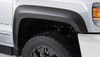 BUSHWACKER 40966-02 BLACK EXTENDAFENDER STYLE SMOOTH FINISH 4-PIECE FENDER FLARE SET FOR 2015-2019 GMC SIERRA 2500 HD/3500 HD