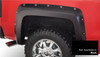 BUSHWACKER 40959-34 POCKET/RIVET STYLE COLOR MATCHED BLACK 4-PIECE FENDER FLARE SET FOR 2016-2018 SILVERADO 1500 FITS 69.3 INCH BED