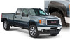 BUSHWACKER 40943-02 BLACK BOSS POCKET/RIVET STYLE SMOOTH FINISH 4-PIECE FENDER FLARE SET FOR 2007-2010 GMC SIERRA 2500 HD/3500 HD (EXCLUDES DUALLY)