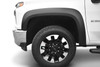 BUSHWACKER 40163-02 BLACK EXTENDAFENDER STYLE SMOOTH FINISH FRONT FENDER FLARES FOR 2020-2026 CHEVROLET SILVERADO 2500/3500