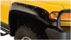 BUSHWACKER 31063-02 BLACK POCKET/RIVET STYLE SMOOTH FINISH FRONT FENDER FLARES FOR 2007-2014 TOYOTA FJ CRUISER