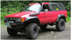 BUSHWACKER 31009-11 BLACK CUTOUT STYLE SMOOTH FINISH FRONT FENDER FLARES FOR 1984-1988 TOYOTA PICKUP